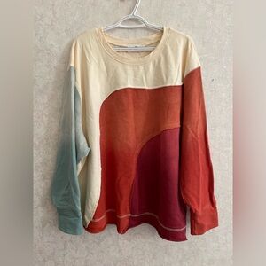 R2 women's extra large multi-colored sweater